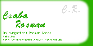 csaba rosman business card